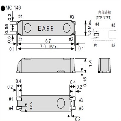 Q13MC1462001000|MC-146|7015mm|12.5pF|50ppm