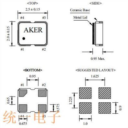 AKER台湾晶振,S2有源晶体,S23305T-24.000-X-R振荡器