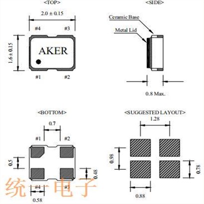 AKER晶振,S1-32.768KHz低电压振荡器,S13310-32.768K-X-15-R晶振