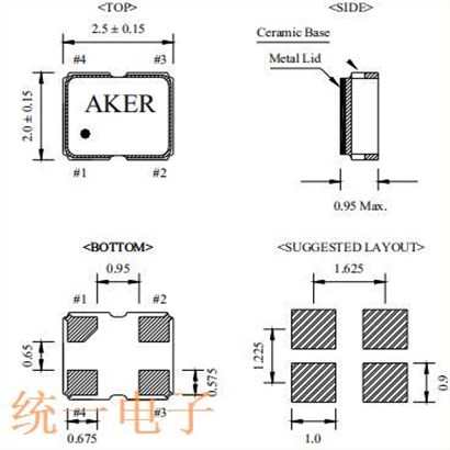 AKER台湾晶振,S2-32.768KHz时钟晶体,S23310-32.768K-X-15-R晶振