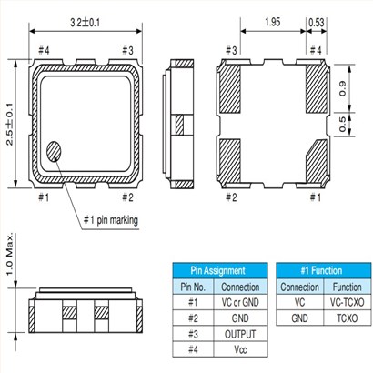 16MHz,CSX325T16.000M2-UT10,3225mm,CSX-325T,西铁城TCXO晶振